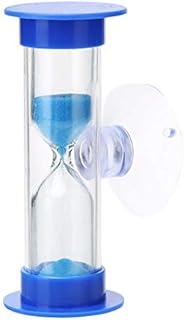 2min Tooth Brushing Sand Timer Hourglasses Sandglass Toothbrush Clock Children Teeth Brushing Timer with Suction Cup Home Kitchen Decor (Blue)