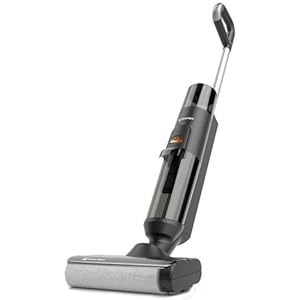 Hearten Nass Trockensauger, Selbstreinigung, Staubsauger mit Wischfunktion, Kantenreinigungsbürste, Für Hartböden, Tierhaare, Intelligente Schmutzerkennung, Sprachansagen.