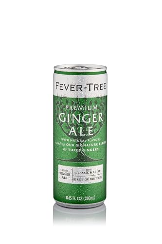 Image of Fever-Tree Ginger Ale - Premium Mixer for Cocktails and Mocktails, 8.45 fl oz Cans, Pack of 4 - Naturally Sourced, Non-GMO