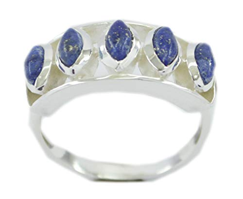 Bague bleu lapis-lazuli en argent sterling, le cadeau d'anniversaire idéal pour elle