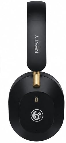 NESTY Crystal Series MH250 Wireless Over-Ear Headphones, Black, Bluetooth 5.0, Noise Isolation, with Microphone
