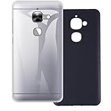UOGNADGD 2-Pack TPU-Hülle Kompatibel mit LeEco Le 2 Pro Handyhülle - Stoßfeste Flexible Schutzzubehör mit Präzisionsausschnitten (Klar+Schwarz)