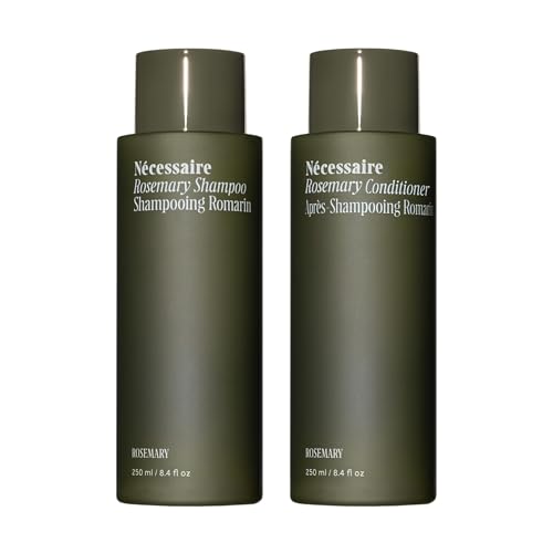 Nécessaire Rosemary Hair Duo | Multi-Protein Strengthening Rosemary Shampoo and Conditioner Set For Thinning Hair. For Women + Men. Free Of Sulfates. Color-Safe. 250 ml / 8.4 oz
