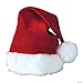 Beistle 20731 Velvet Santa Hat with Plush Trim, One Size Fits Most, (Red/White)