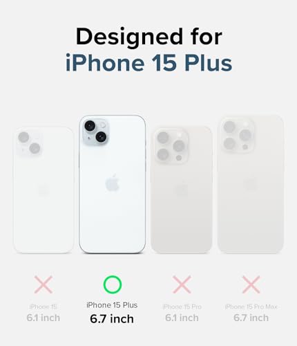 Image of Ringke Fusion Compatible with iPhone 15 Plus Case Cover Transparent Hard Back Soft Flexible TPU Bumper Scratch Resistant Natural Form iPhone 15 Plus Back Cover - Clear