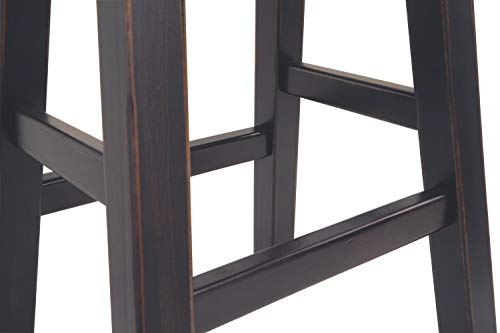 Signature Design By Ashley Glosco Farmhouse 25.5" Counter Height Saddle Barstool, 2 Count, Two-Tone Brown #TOP5