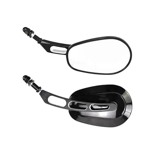 Retrovisor de aluminio antivibración para manillar de moto custom 3