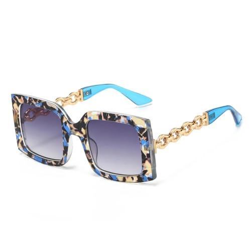 Lunettes de soleil carrées protection UV400 verres dégradés sexy