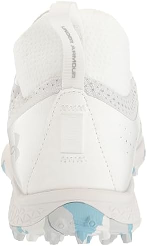Under Armour Women's Glory 2 Turf Lacrosse Shoe, (100) White/White/Silver, 7.5 | Image 2