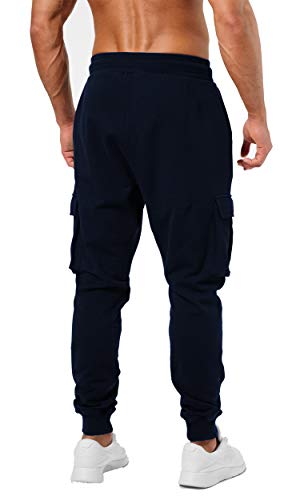 Image of JUGULAR Men's Regular Fit low Rise Cotton Solid Stylish Cargo Track Pants