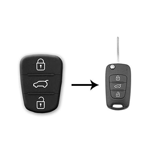 1neiSmartech Llave De Mando Para Coche Con 3 Botones De Goma. Hyundai I20 I30 Y Kia Sorento Picanto
