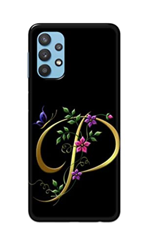 Image of Printed Hard Back Cover Case for Samsung Galaxy A32 4G Back Cover (Alphabet P) -1803