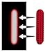 Saynoon 2Pcs Auto Night Lamp Alarm Red Warning Tape Door Sticker Car Reflective Strips Safety Mark