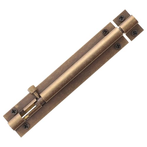iplusmile Pestillo de Puerta de Cobre Macizo Anticuado Cerrojo Deslizante Pequeño para Puertas y Ventanas Cerradura Segura Instalación Sencilla y Resistente