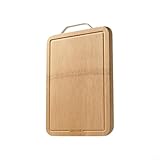 Vibsky Schneidebrett aus Holz für die Küche, großes rechteckiges Schneidebrett für Obst, Gemüse und Wurstwaren, leicht zu reinigen, 1,8 cm dick