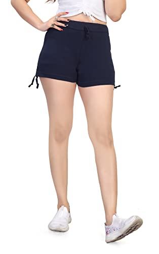 Image of TWGE Womens Cotton Hot Shorts - Short Pants for Ladies Stretchable Athletic Shorts Comfortable Fit with Elastic Waistband - Active Wear Ideal for Gym Yoga & Nightwear
