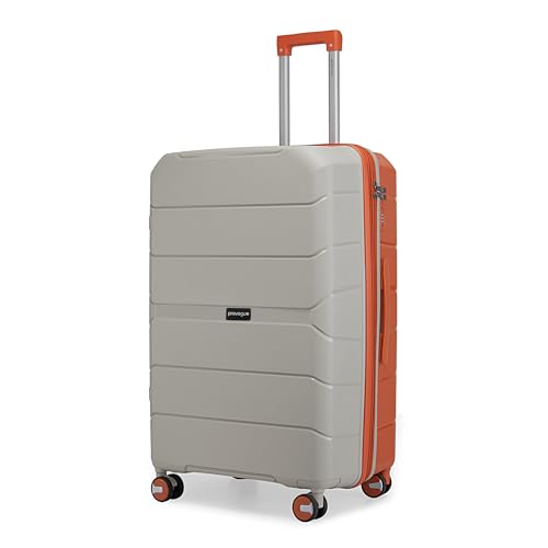 Provogue Cascade Hard-Sided PP 65 Cm Trolley Bags for Travel Medium Size | Expandable Luggage Suitcase with 8 Wheels | Combination Lock | 5 Year Warra