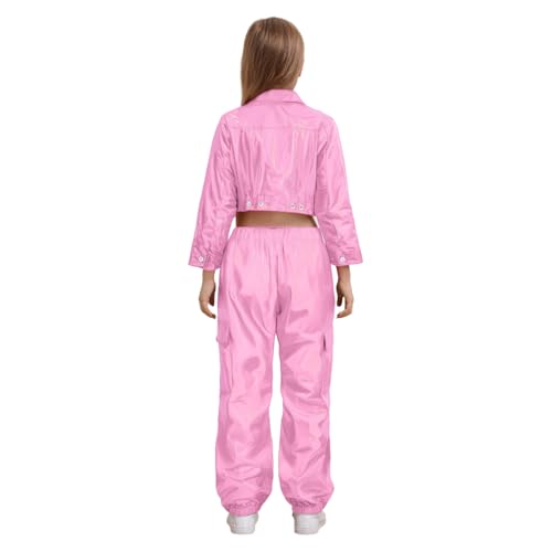 Ropa urbana traje de dos piezas de baile hip hop jazz para niños 3