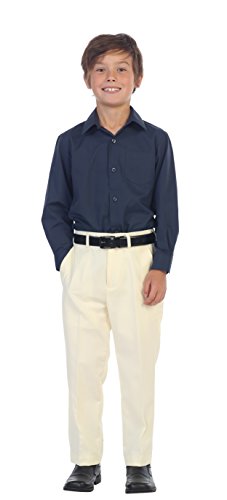 Image of Gioberti Boys Long Sleeve Solid Dress Shirt