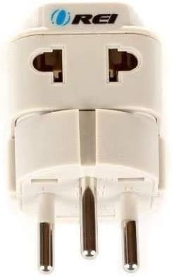 OREI Grounded Universal 2 in 1 Plug Adapter Type H for Israel & more- CE Certified - RoHS Compliant WP-H-GN