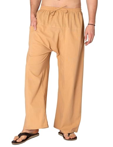 Pantalon léger coton femme homme style pêcheur pour yoga et détente