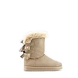 MODELISA - Botas Forradas Invierno Plano Lazo Mujer (Beige, numeric_38)