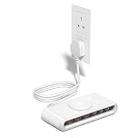 6 Port USB C Charging Station with 10W Magnetic Wireless Charger, 145W Desktop Power Hub, QC3.0 & PD45W Fast Charge for iPhone 16/15/14,iPad, Samsung (white)