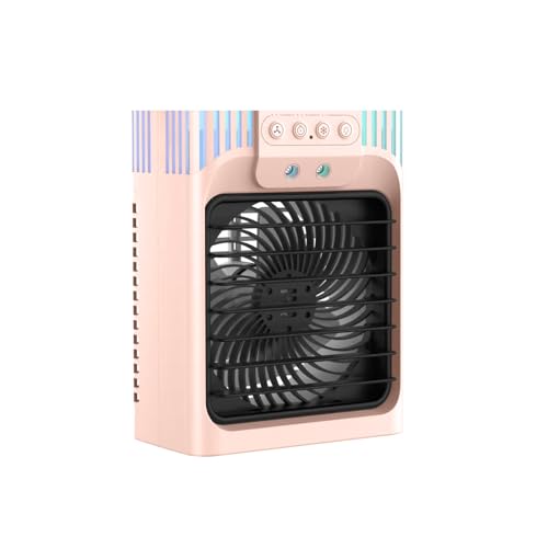 JASSTEIN Rechargeable Portable Air Conditioners, 2026 Upgraded 4-IN-1 Cooling Fan Ultra-Quiet Design, Pink