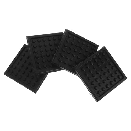 4pcs Alfombrilla Antivibración para Cinta de Correr de Goma Negra para Gimnasio en Casa