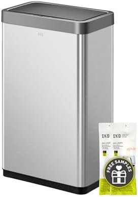 EKO Mirage X 80L/21.1 Gallon Motion Sensor Trash Can Automatic Large Kitchen Trash Can Touchless Stainless Steel