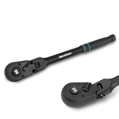 DURATECH 1/2-Inch Flex-Head Ratchet 90-Tooth Quick-Release Ratchet Wrench