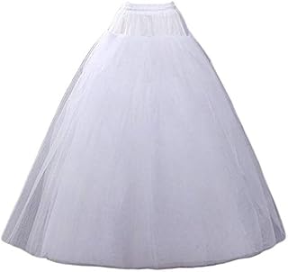 Aprildress A-line Hoopless Petticoat Crinoline Underskirt Slips for Wedding Dress UK-PPT026 White