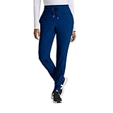Barco One Boost Classic Fit Scrub Jogger for Women – Indigo, 3-Pocket Mid-Rise Pants w/ 360 Spandex Stretch, Moisture Wicking, Anti-Static and Quick-Shed – XL, Regular Fit