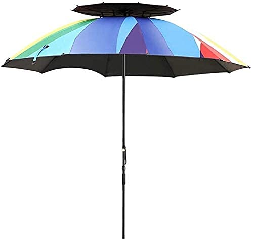 Parasol ogrodowy Parasol Sun Parasol parasol ogród 7.2 stóp 2.2M Parasol na patio, Parasol na zewnątrz z korbą przechylną do basenu Użycie plaż, Wodoodporna ochrona UV, bez podstaw (styl 1)
