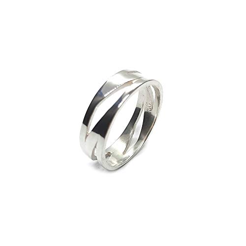 Bague en argent sterling 925 anti-ternissement fini les doigts verts avec l'authentique