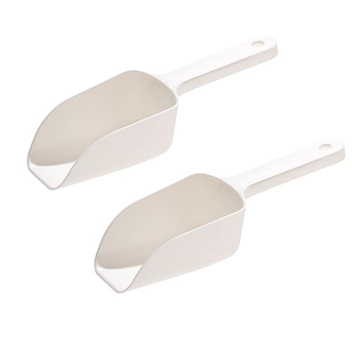 Haletia Plastic Scoop, Small Ice Scoop, Multi-Purpose Handy Food Scoops Sweet Scoops for Kitchen Wedding Party Bar Candy Dessert and Buffet (2Pcs)