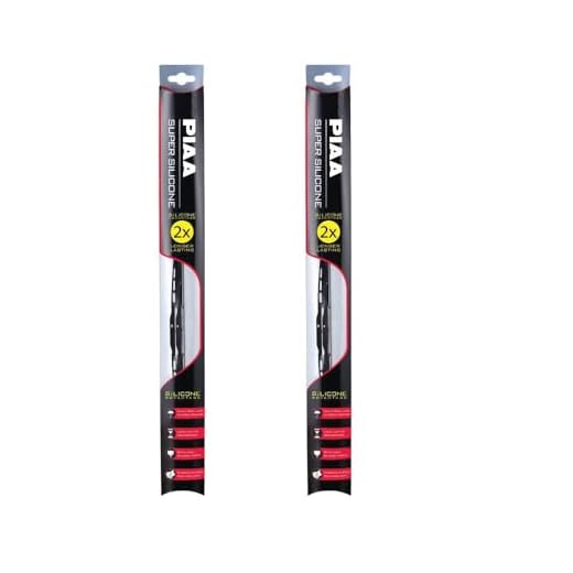 PIAA Set of 2 Super Silicone Windshield Wiper Blades 16" 400Mm Black