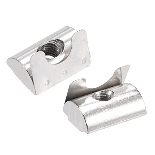 Écrous à ressort M6 acier carbone pour extrusion aluminium fente 8mm lot de 12
