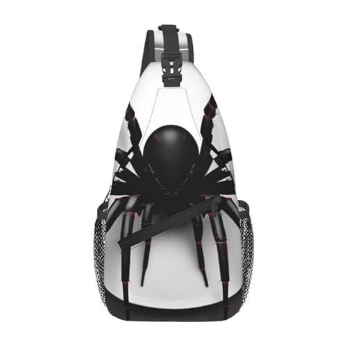 Black Spider Stylish Men'S Messenger Bag - Durable Polyester, Huge Capacity & Adjustable Strap