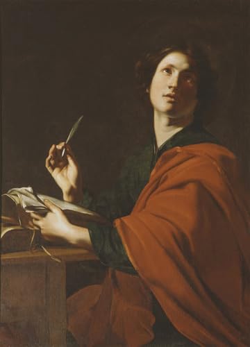 Póster de lienzo San Battista de Nicolas Tournier pintura famosa impresa en alta definición