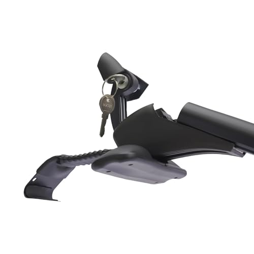 Barras techo universales de aluminio 100 cm con cerradura para llevar bicis y tablas de surf 7