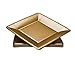 Lillian Tablesettings 24-Pack Square Paper Plates, 7-Inch, Gold, 22975