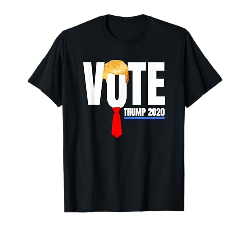 VOTE Trump 2020 Camisa Votación Presidencial Elección Tie Hair Camiseta