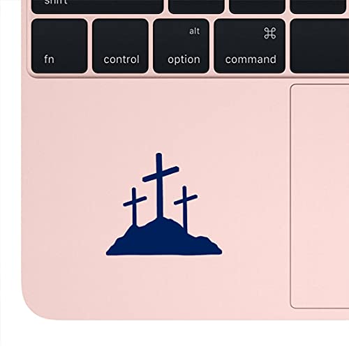 Image of Calvary Crosses Christian Jesus (Navy Blue) (Set Of 2) Premium Waterproof Vinyl Decal Stickers For Laptop Phone Accessory Helmet Car Window Bumper Mug Tuber Cup Door Wall Decoration
