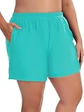 Photo Gallery aderea costume da bagno da donna, taglie forti, a vita alta, costume da bagno lungo, tankini con tasche, verde chiaro, 2x Photo Gallery aderea costume da bagno da donna, taglie forti, a vita alta, costume da bagno lungo, tankini con tasche, verde chiaro, 2x