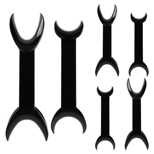 HEALIFTY 8pcs herramienta dental doble cabeza boca abridor en forma de T mejilla intraoral retractor de labios retractor (negro)