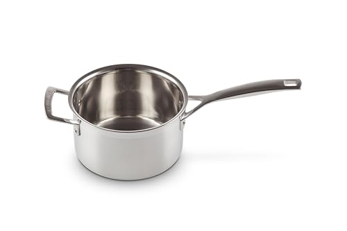 Image of Le Creuset Stainless Steel Classic 3-Ply Saucepan, 3qt