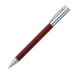 Clip de metal con muelle Faber Castell 138131 - Portaminas Ambition con cuerpo en madera de peral, mina de 0.7 mm, graduación B