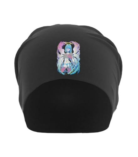 Bonnet souple unisexe en coton Noir Anime 104 de taille unique
