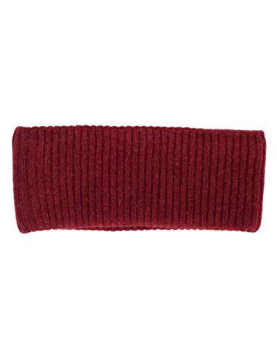 Bandeau laine mérinos anti-démangeaison avec doublure coton douce rouge russet